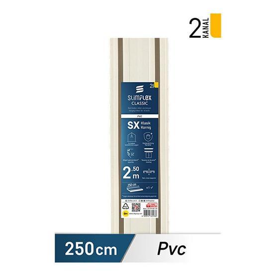 Slimflex 250 cm 2 Kanallı Konfor Classic SX PVC Korniş Perde Aksesuarı Fiyatı
