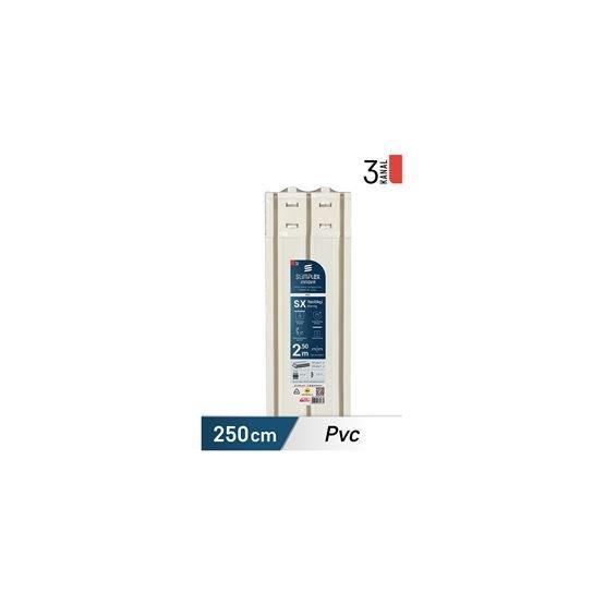 Slimflex 3 Kanallı 250 cm Konfor Innova SX Yenilikçi PVC Korniş Perde Aksesuarı Fiyatı