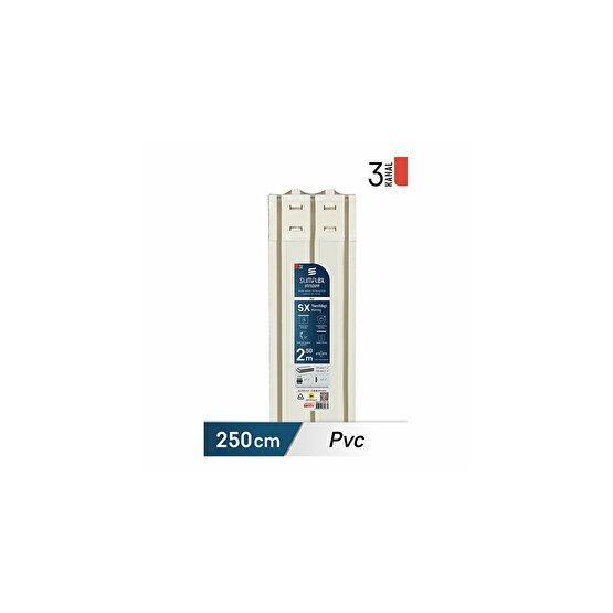 Slimflex 3 Kanallı 250 cm Konfor Innova SX Yenilikçi PVC Korniş