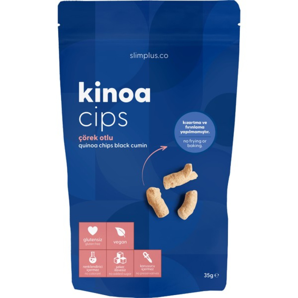 Slimplus 35G Glutensiz Vegan Yağsız Çörekotlu Kinoa Cipsi - 35 gr Cips Fiyatı