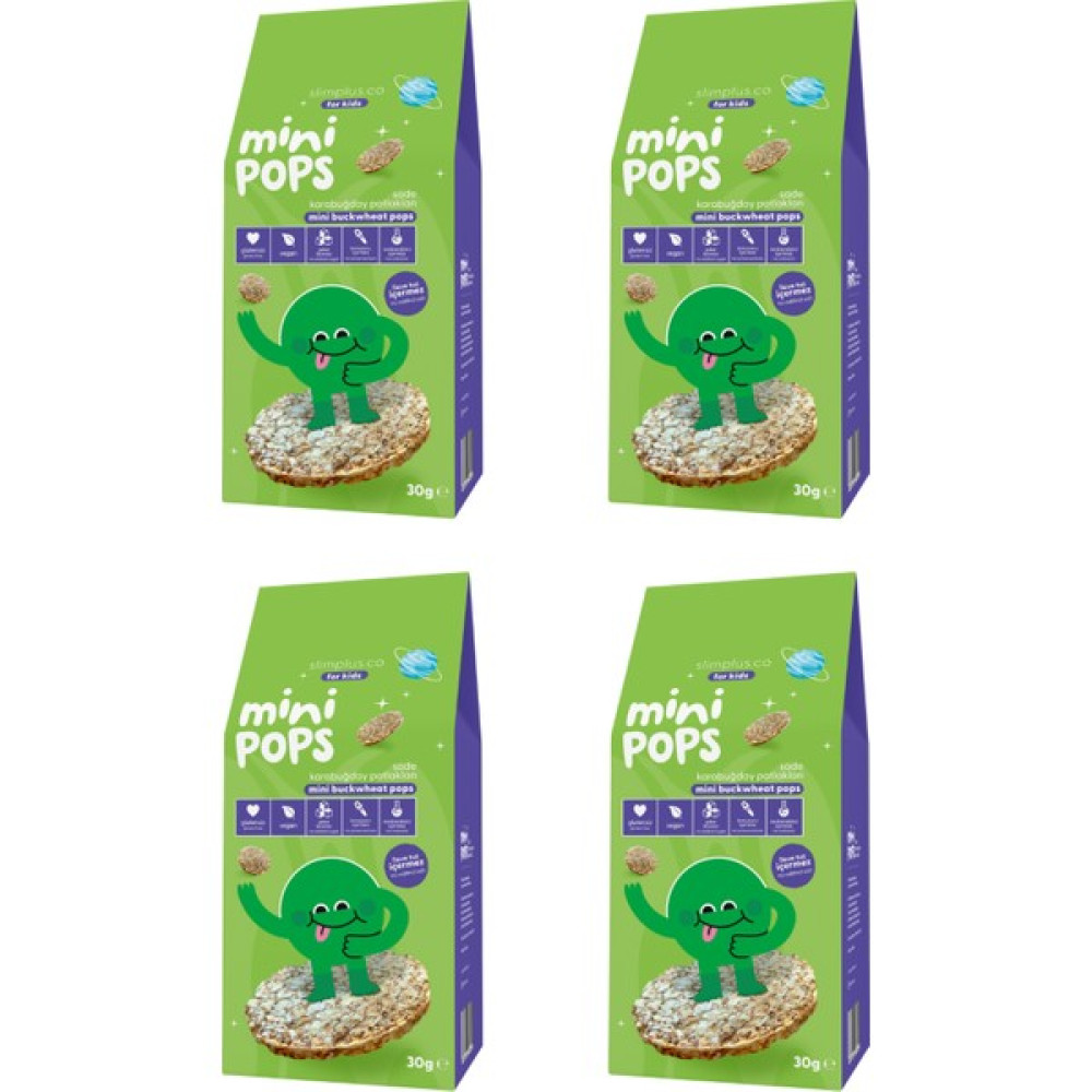 Slimplus 4 Paket Mini Pops Atıştırmalık Karabuğday Patlakları 30G Bebek Beslenme Gereçleri Fiyatı