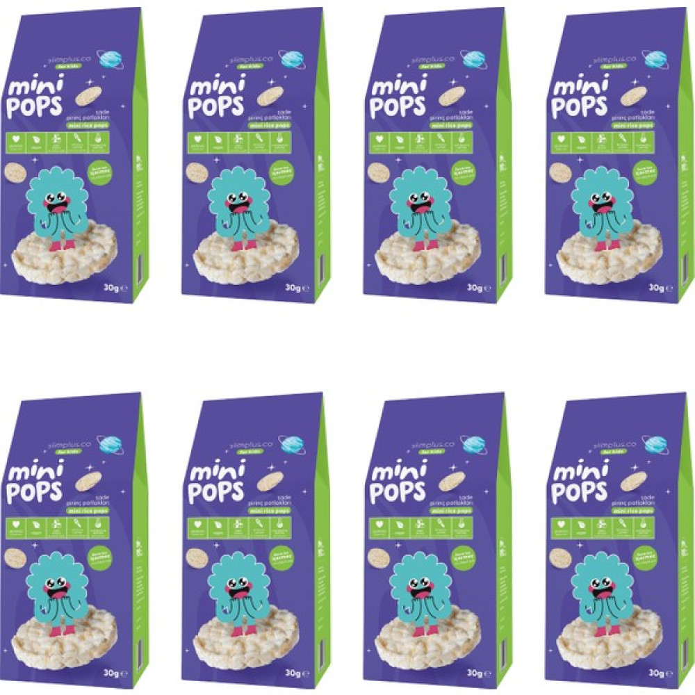 Slimplus 8 Paket Mini Pops Atıştırmalık Pirinç Patlakları 30G Bebek Beslenme Gereçleri Fiyatı