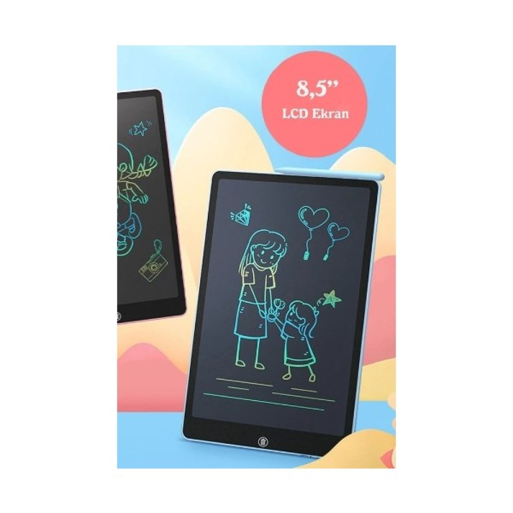 Slipt Writing Tablet 8.5 Inç LCD Dijital Kalemli Çizim Yazı Tahtası Grafik Not Yazma Eğitim Tableti CK97 - Mavi Grafik Tabletler Fiyatı