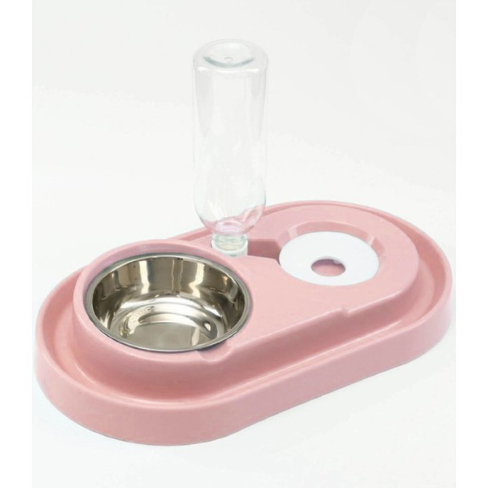 Sluggish Hazneli Çelik Taslı 2'li Kedi- Köpek Mama ve Su Kabı Seti 500 ml - Pembe Evcil Hayvan Ürünleri Fiyatı