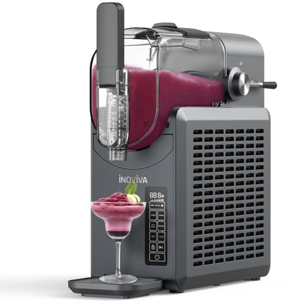 Slushie Machine, No Ice Needed, 88 oz INOVIVA Slushy Machine for Home with Self-Cleaning Function, Professional Frozen Drink Maker, 5 Preset Programs, Frozen Margaritas, Frappés, Milkshake, and More