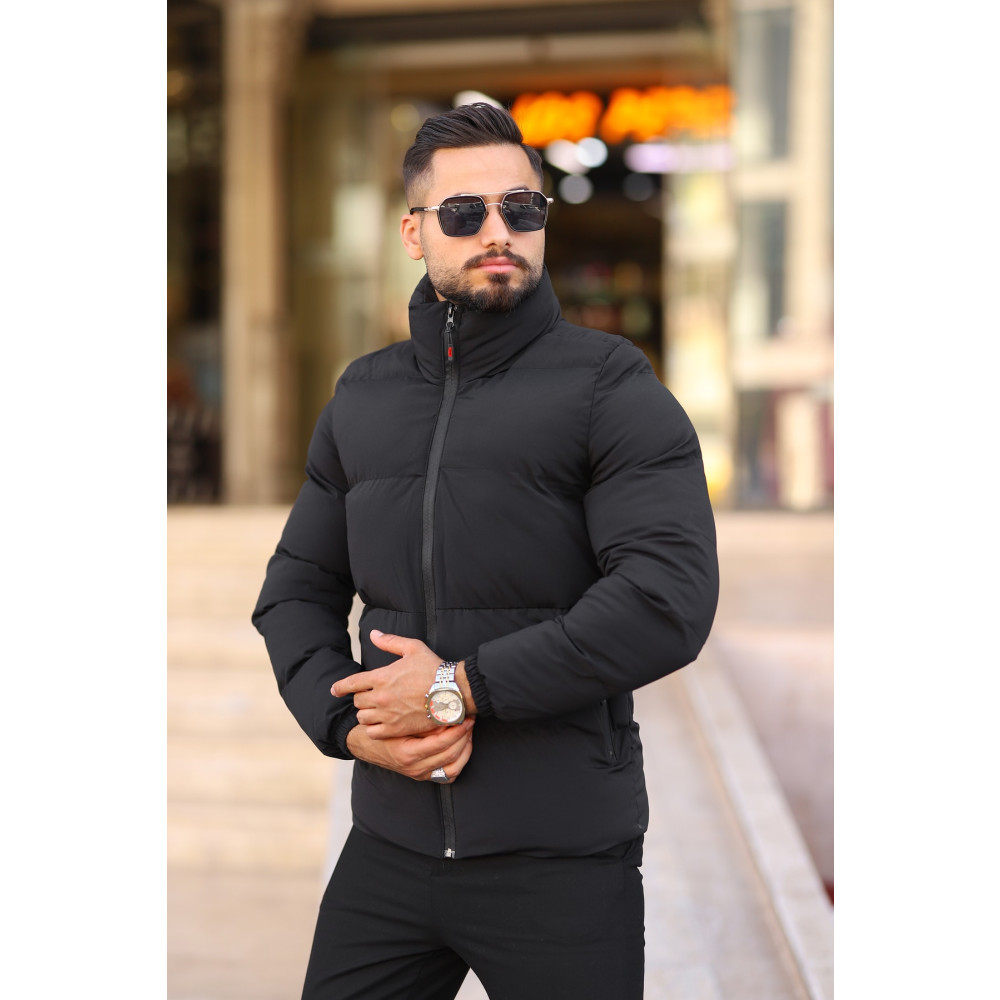 S&M CLOTHİNG Erkek Siyah Şişme Mont XL Beden Bayan Mont Fiyatı