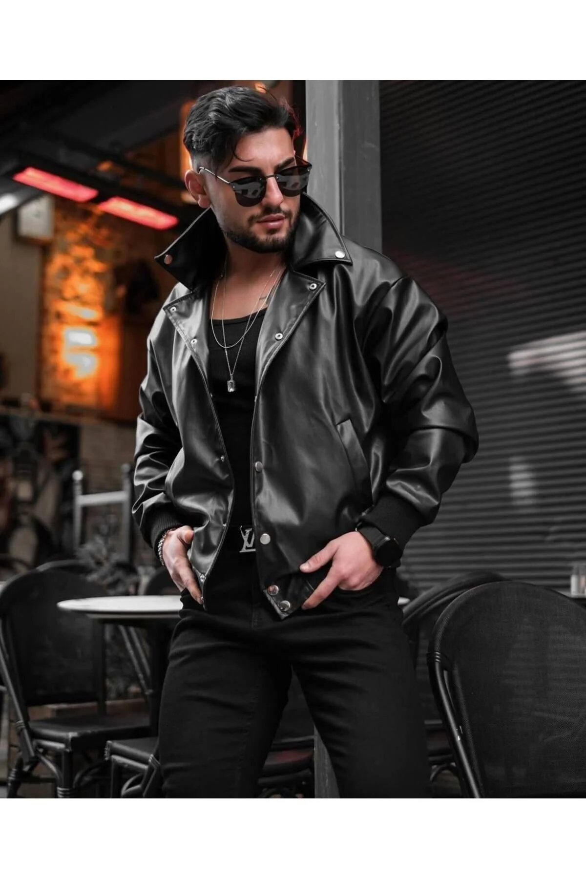 S&M CLOTHİNG YENİ SEZON ERKEK OVERSİZE DERİ CEKET M Beden" Bayan Ceket Fiyatı