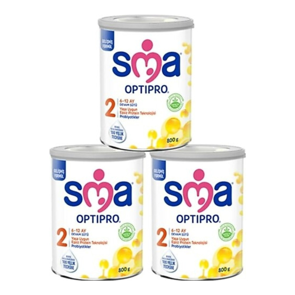 SMA 2 Optipro Probiyotik Devam Sütü 800 gr X 3 Adet Bebek Mamaları Fiyatı