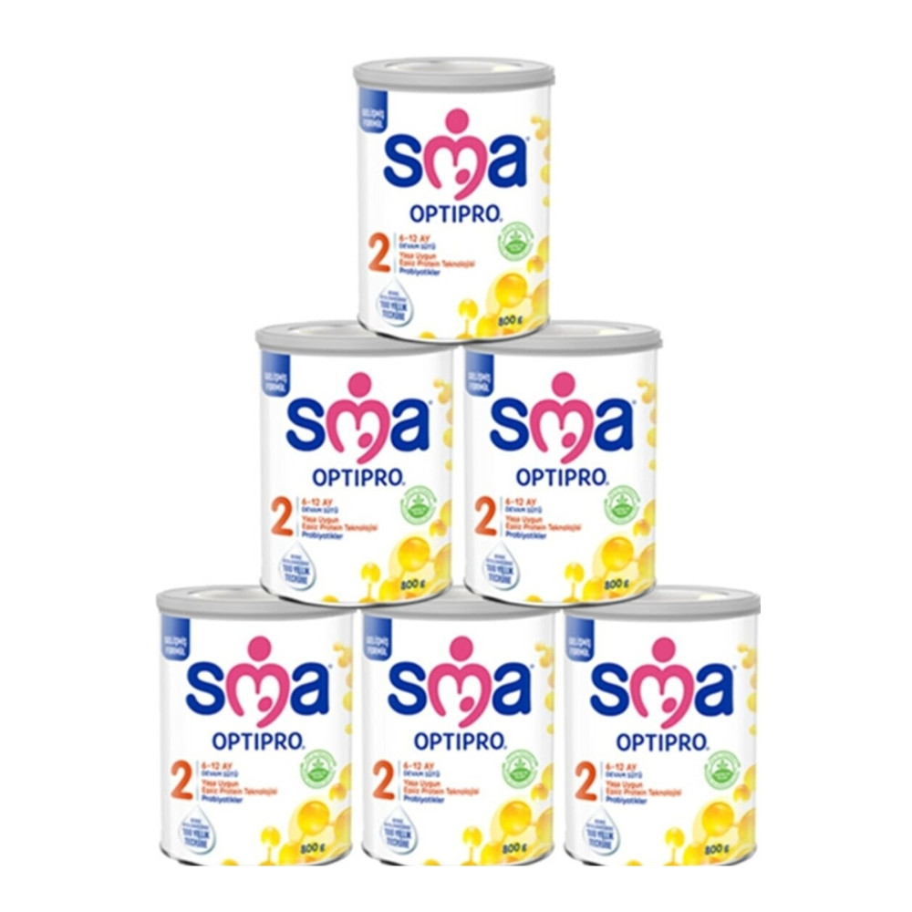SMA 2 Optipro Probiyotik Devam Sütü 800 gr X 6 Adet Bebek Mamaları Fiyatı