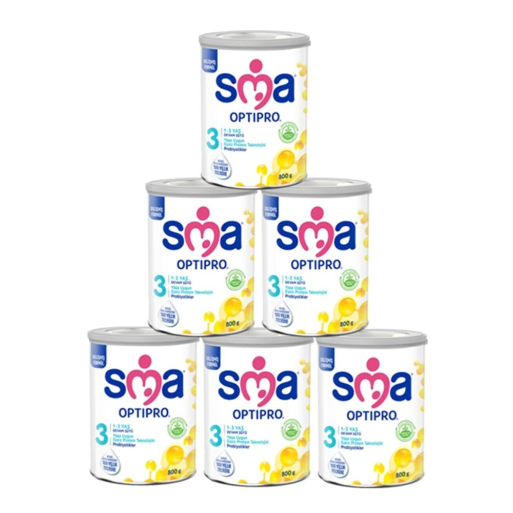 SMA 3 Optipro Probiyotik Devam Sütü 800 gr X 6 Adet Bebek Mamaları Fiyatı
