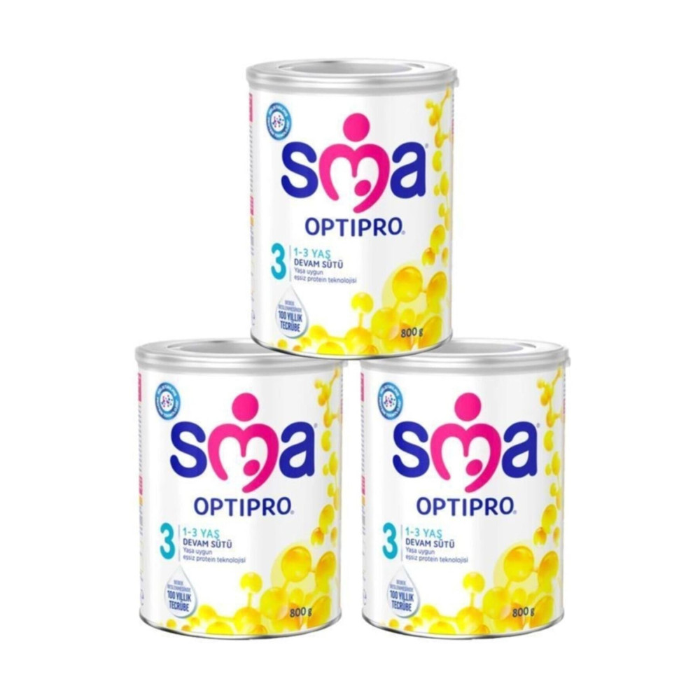 SMA Optipro 3 Devam Sütü 800 gr X 3 Adet Bebek Mamaları Fiyatı