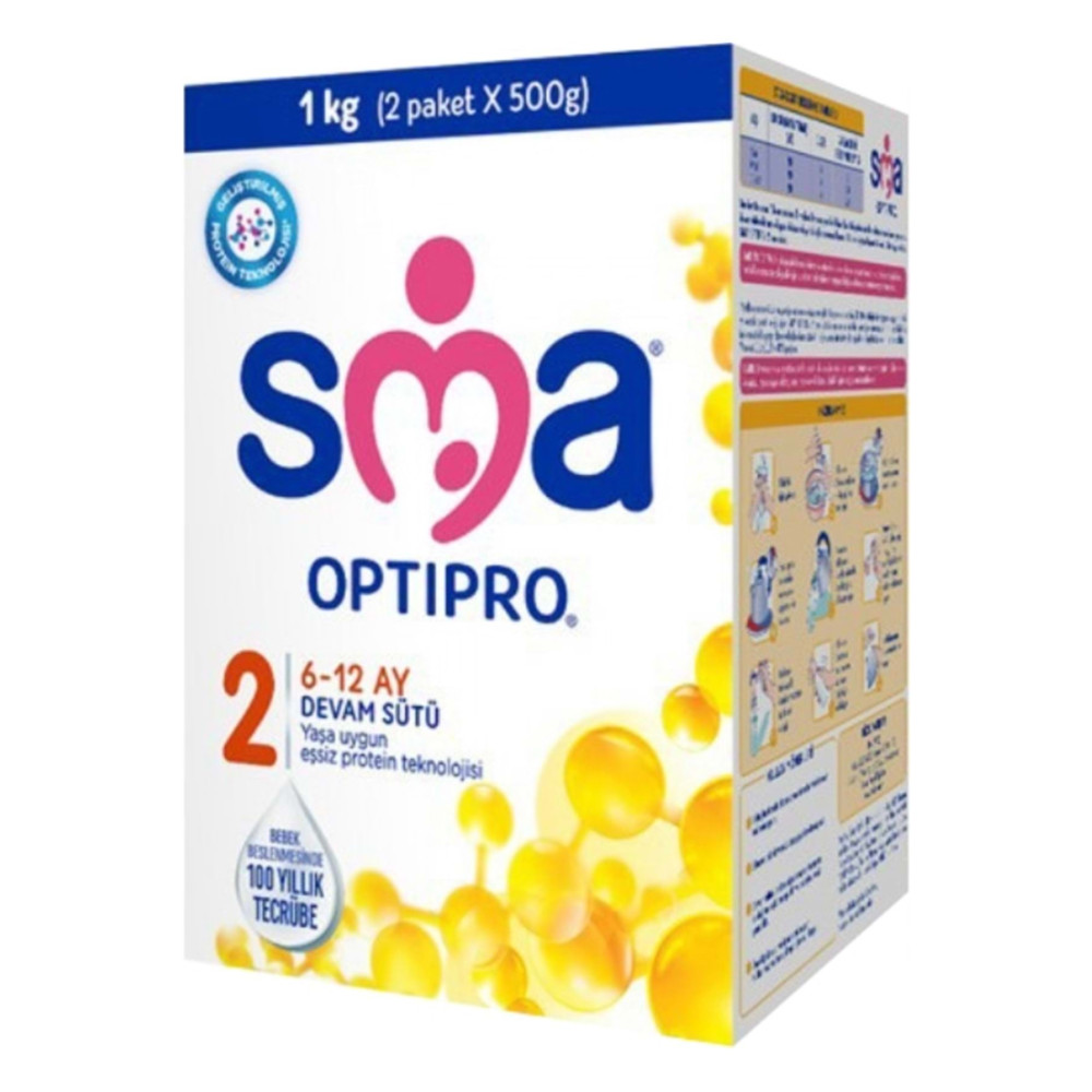 SMA Optipro No:2 1000gr Devam Sütü (6-12 AY) Kutu Bebek Mamaları Fiyatı