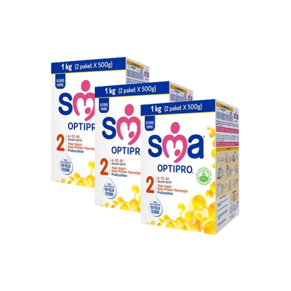 SMA Optipro Probiyotik 2 6-12 Ay Bebek Sütü 1000 Gr X 3 Adet Bebek Mamaları Fiyatı