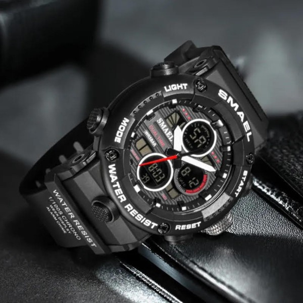 Smael Erkek Kol Saati Analog Dijital Spor Moda Trend 8038S Saat - Siyah Kol Saatleri Fiyatı