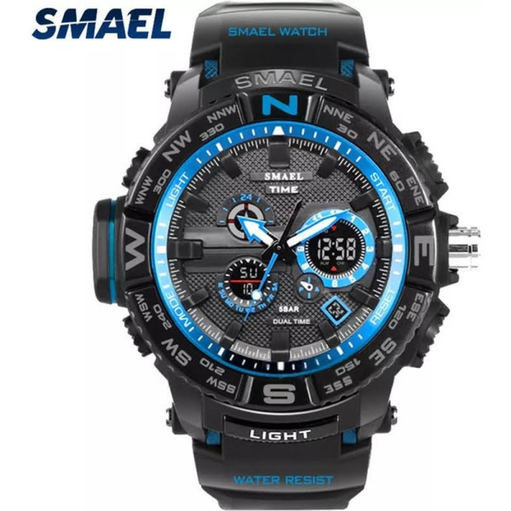 Smael Erkek Kol Saati Analog Dijital Spor Siyah Moda Trend SML1531 - Gri - Siyah Kol Saatleri Fiyatı