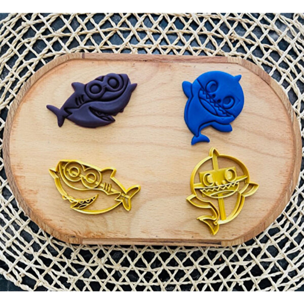 Small Shapes Baby Shark Kurabiye Kalıbı ve Hamur Kesici - 1 Adet Kek Kalıpları Fiyatı