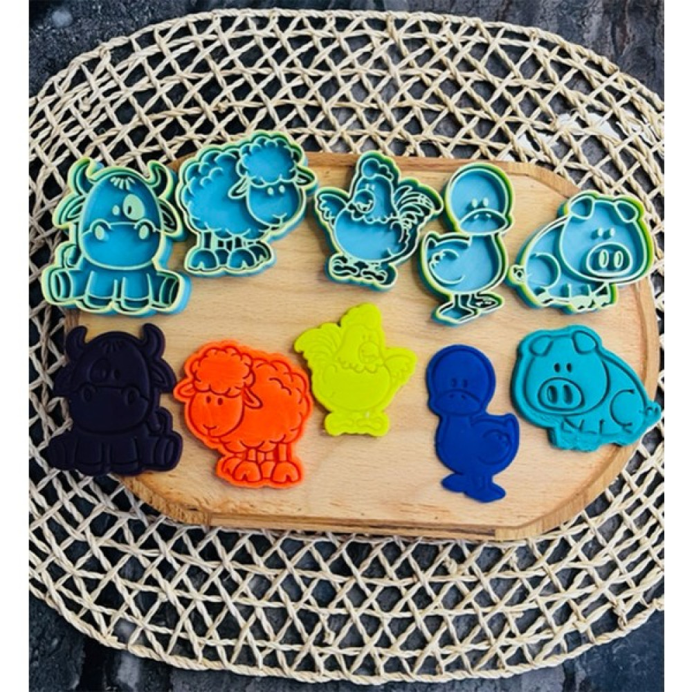 Small Shapes Çiftlik Hayvanları 5'li Set Kurabiye Kalıbı - 1 Adet Kek Kalıpları Fiyatı