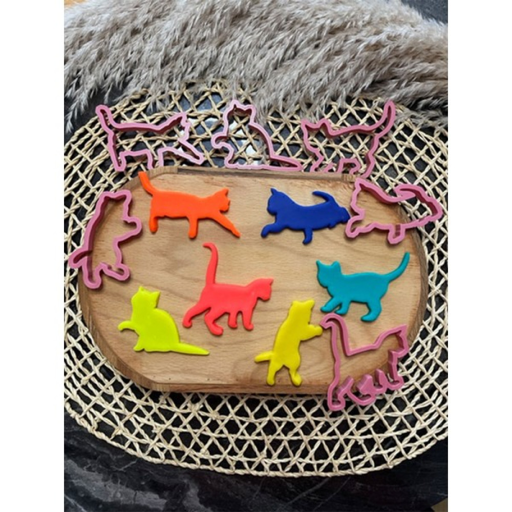 Small Shapes Kedi 6'lı Kurabiye Kalıbı - 1 Adet Kek Kalıpları Fiyatı