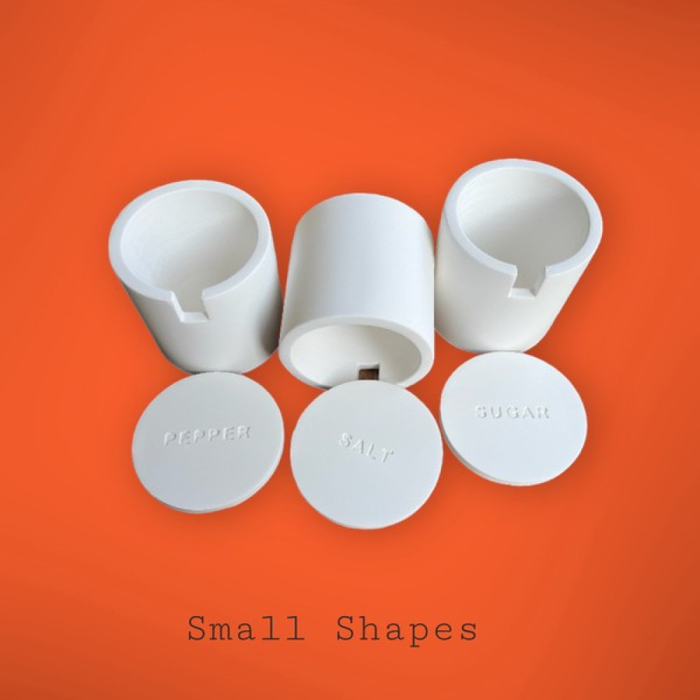 Small Shapes Tuzluk Biberlik Şekerlik Baharatlık Beton Kapaklı 3'lü Baharat Setleri & Baharatlıklar Fiyatı