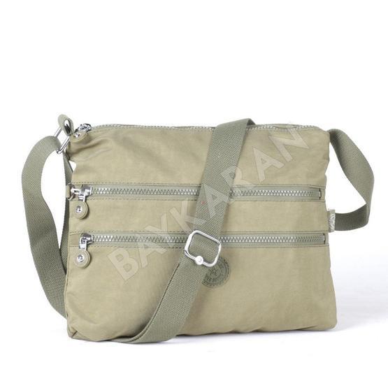 Smart Bags 1185-07 Açık Kahve Krinkıl Kumaş Kadın Postacı Çantası