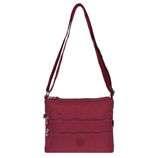 Smart Bags 1185-21 Bordo Krinkıl Kumaş Kadın Postacı Çantası