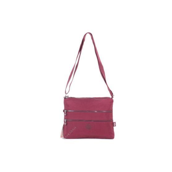 Smart Bags 1185-21 Bordo Krinkıl Kumaş Kadın Postacı Çantası