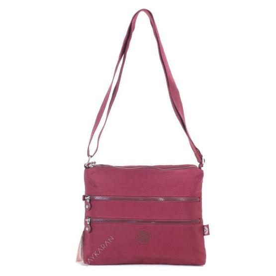 Smart Bags 1185-21 Bordo Krinkıl Kumaş Kadın Postacı Çantası