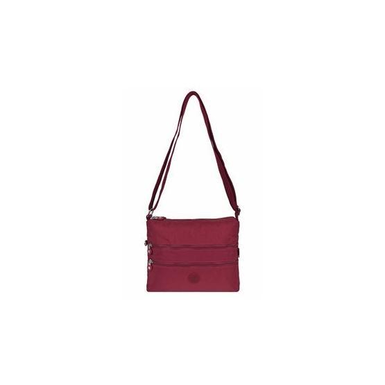 Smart Bags 1185-21 Bordo Krinkıl Kumaş Kadın Postacı Çantası