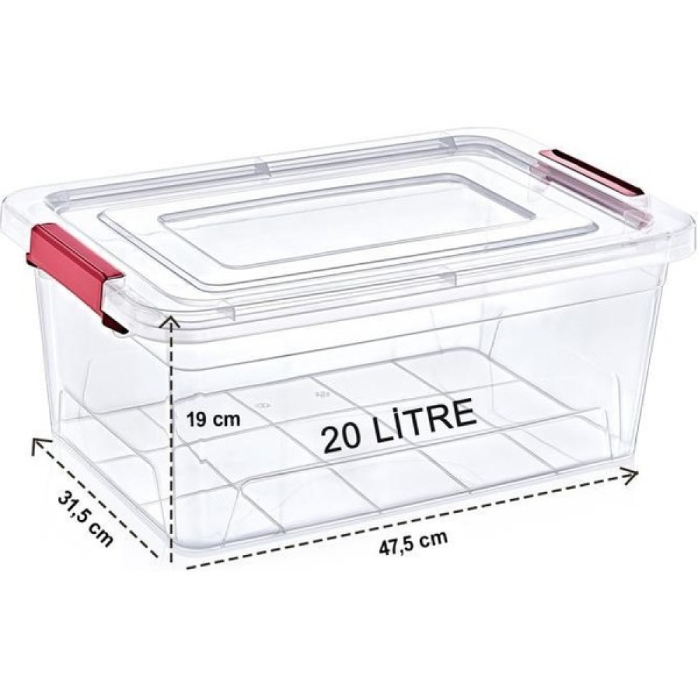 Smart Box 20 Litre 4'lü Paket - 20 lt Saklama Kapları Fiyatı
