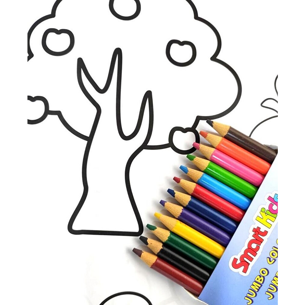 Smart Kids Jumbo Kuru Boya 12 Renk Kuru Boya Kalemi Fiyatı