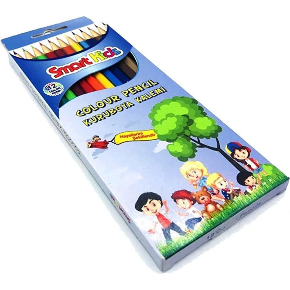 SMART KİDS TAM BOY KURU BOYA 12 RENK Kuru Boya Kalemi Fiyatı