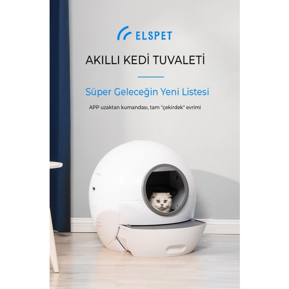 Smart Pro Akıllı Otomatik Kedi Tuvaleti , App Kontrol , Uv Temizleme SCT01 - Beyaz Evcil Hayvan Ürünleri Fiyatı