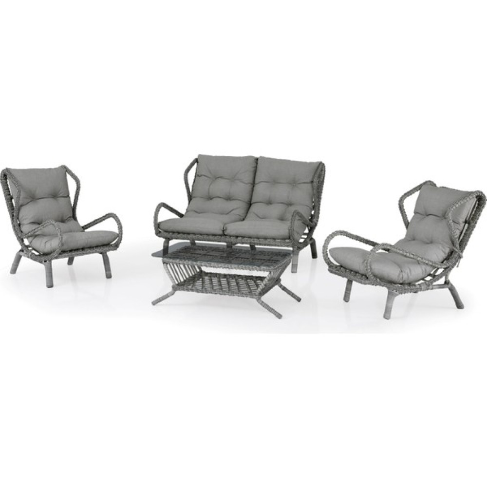 Smart Shopping Beaf Nilüfer Rattan Bahçe Oturma Grubu 2+1+1 + Sehpa Lüks Takım - 5 Bahçe Mobilyası Takımı Fiyatı