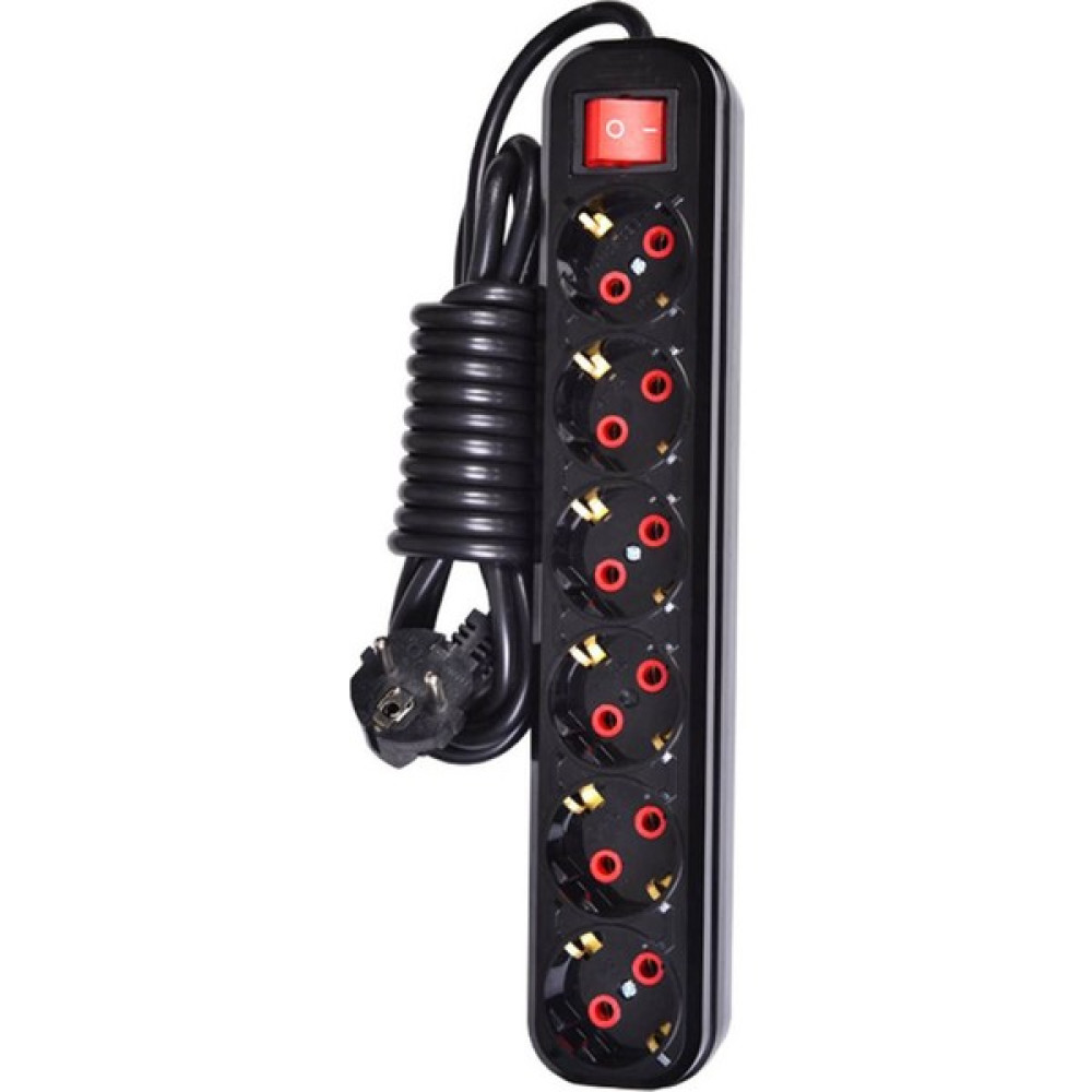 Smart Socket Altılı Akım Korumalı & Anahtarlı Grup Priz 5mt. - Siyah Prizler Fiyatı