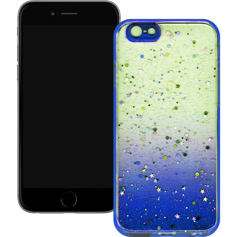 Smart Tech Apple iPhone 6/6s Simli Şeffaf Sert Slikon Kılıf - iPhone 6S - Lacivert Cep Telefonu Kılıfı Fiyatı