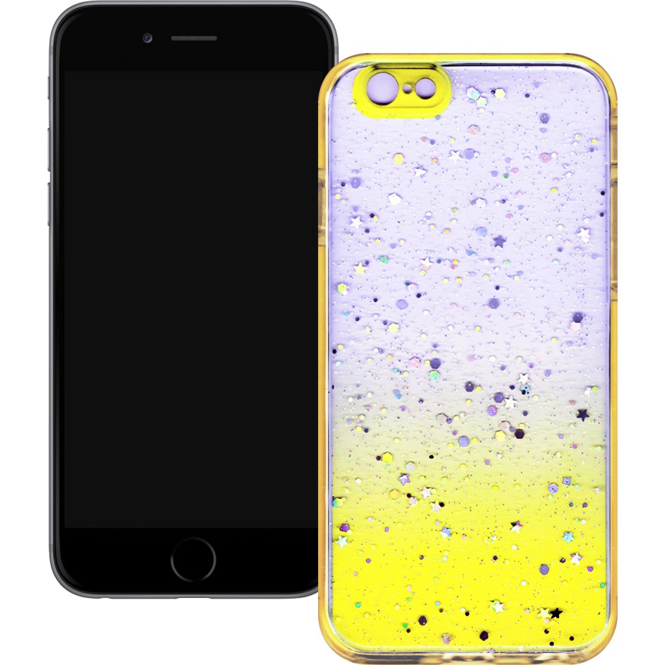 Smart Tech Apple iPhone 6/6s Simli Şeffaf Sert Slikon Kılıf - iPhone 6S - Sarı Cep Telefonu Kılıfı Fiyatı