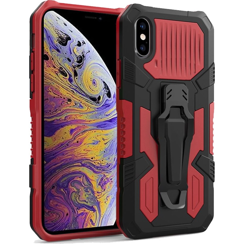 Smart Tech Apple Iphone x / Xs Zırh Tank Kılıf Yüksek Koruma - Kırmızı Cep Telefonu Kılıfı Fiyatı