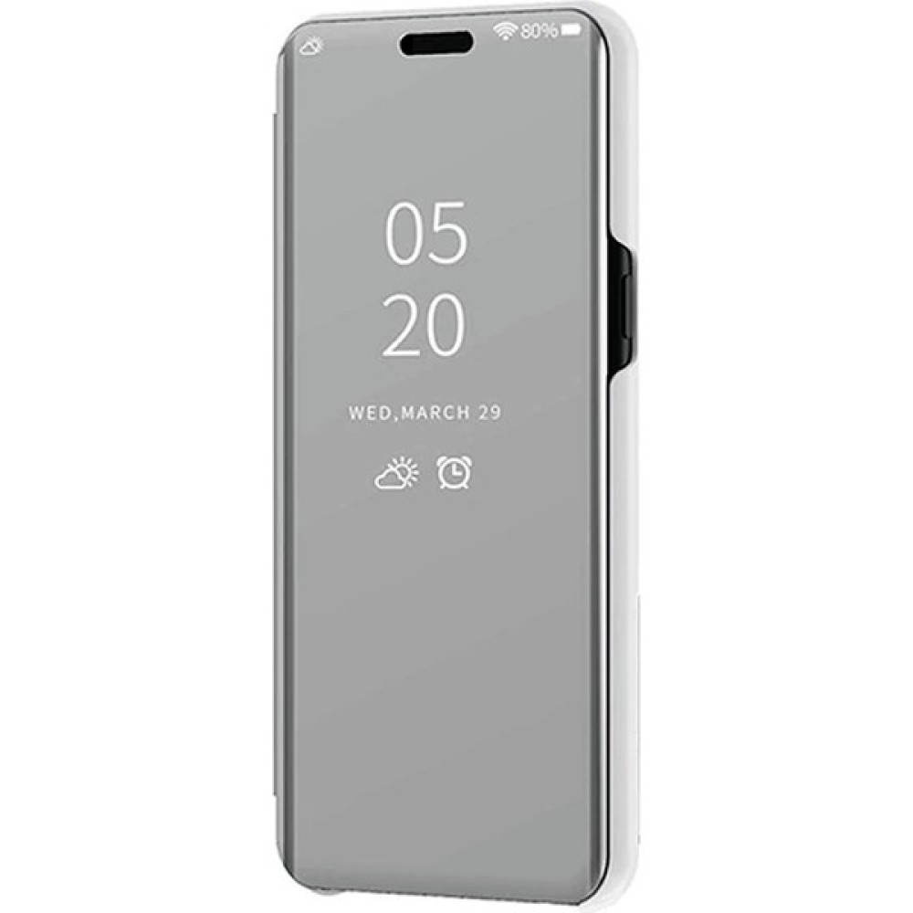 Smart Tech Samsung Galaxy A2 Core Aynalı Kapaklı Lüx Kılıf - Gümüş Cep Telefonu Kılıfı Fiyatı