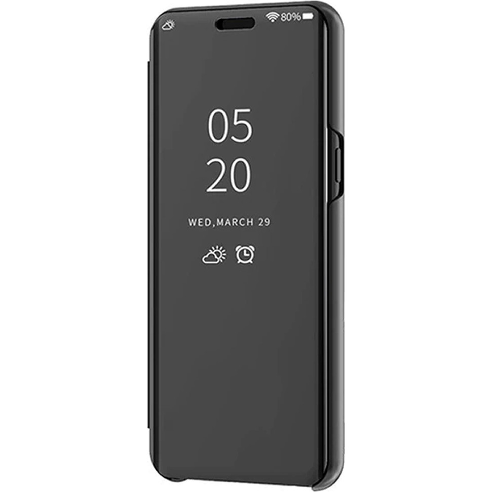 Smart Tech Samsung Galaxy A60 Aynalı Kapaklı Lüx Kılıf - Siyah Cep Telefonu Kılıfı Fiyatı