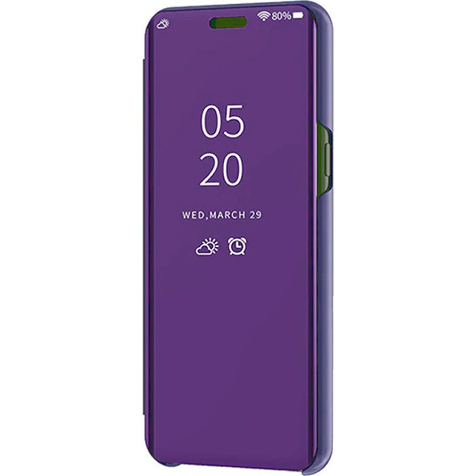 Smart Tech Samsung Galaxy S10E Aynalı Kapaklı Lüx Kılıf - Mor Cep Telefonu Kılıfı Fiyatı