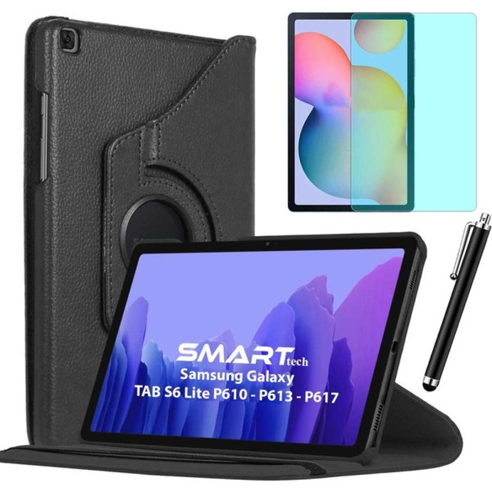 Smart Tech Samsung Galaxy Tab S6 Lite Sm P610 P613 P617 Kılıf Ekran Koruyucu Kalem Set - Siyah Tablet Kılıfı Fiyatı