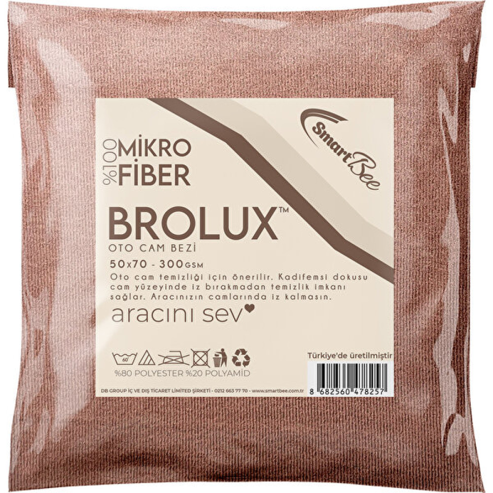 Smartbee Brolux Mikrofiber Kalın Oto Cam Bezi 50×70 300GSM – Kahverengi Oto Bakım Bezleri Fiyatı