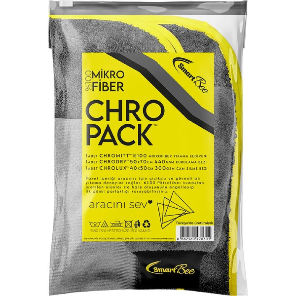 Smartbee Chropack Mikrofiber Oto Yıkama Paketi – Antasit/sarı Oto Bakım Bezleri Fiyatı