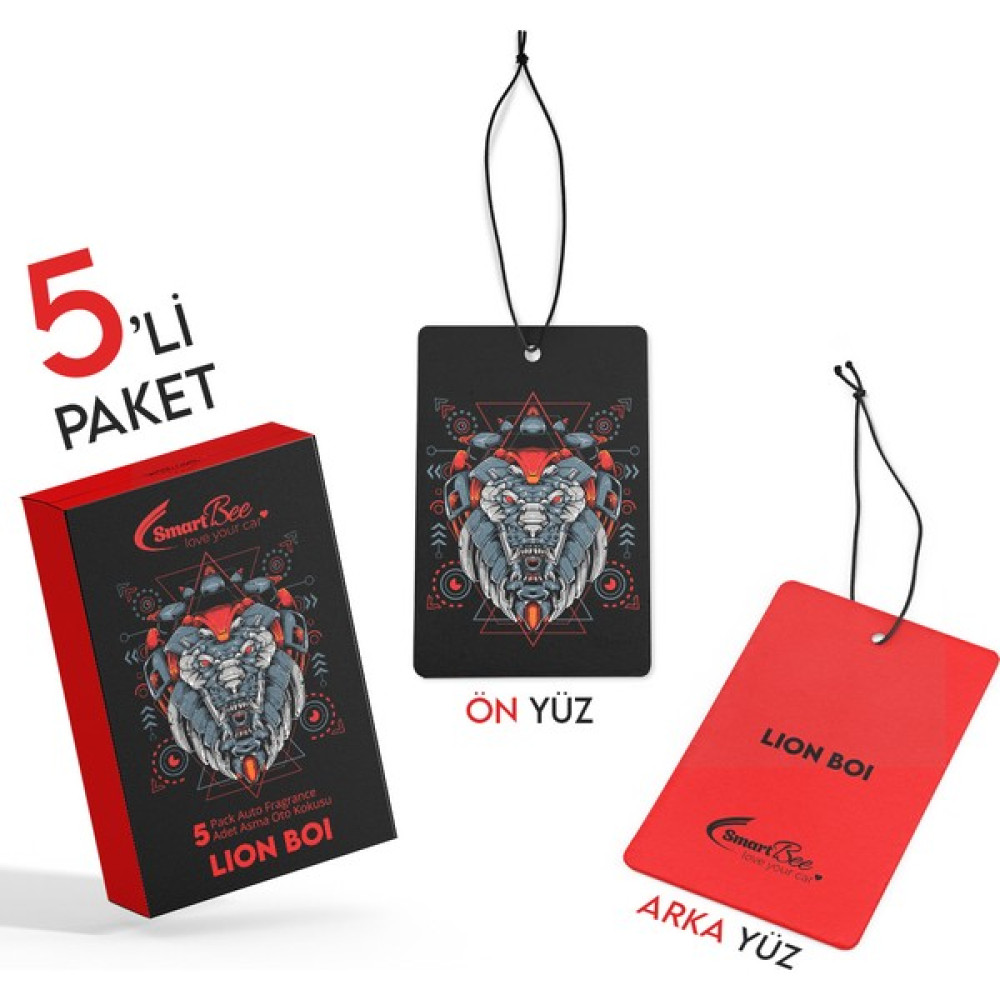 Smartbee Lion Boi 5’li Paket Asma Oto Kokusu Oto Kokuları Fiyatı
