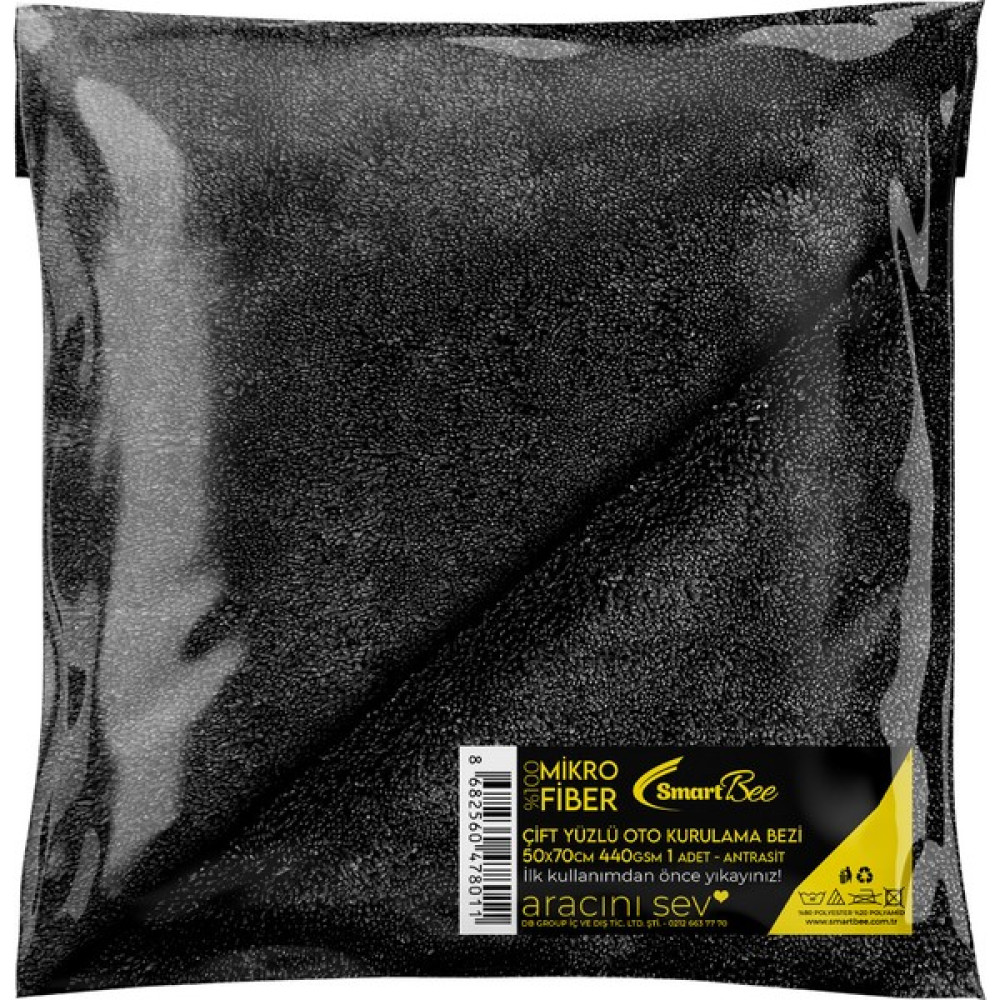 SmartBee Mikrofiber Çift Yüzlü Araç Kurulama Bezi 50 x 70 cm Oto Bakım Bezleri Fiyatı