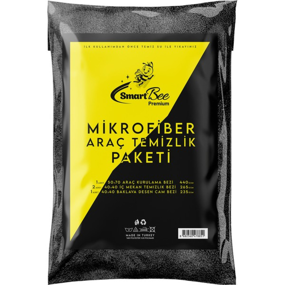 Smartbee Premium Mikrofiber Araç Temizlik Paketi Oto Bakım Bezleri Fiyatı
