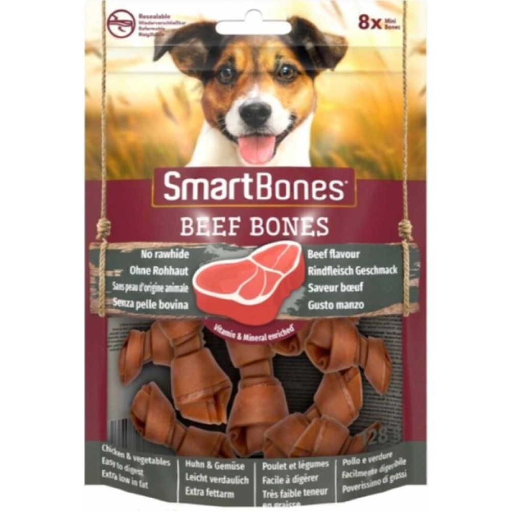 SmartBones Küçük Irk Köpekler için Biftekli Ödül Kemiği (8li) 128gr Evcil Hayvan Ürünleri Fiyatı