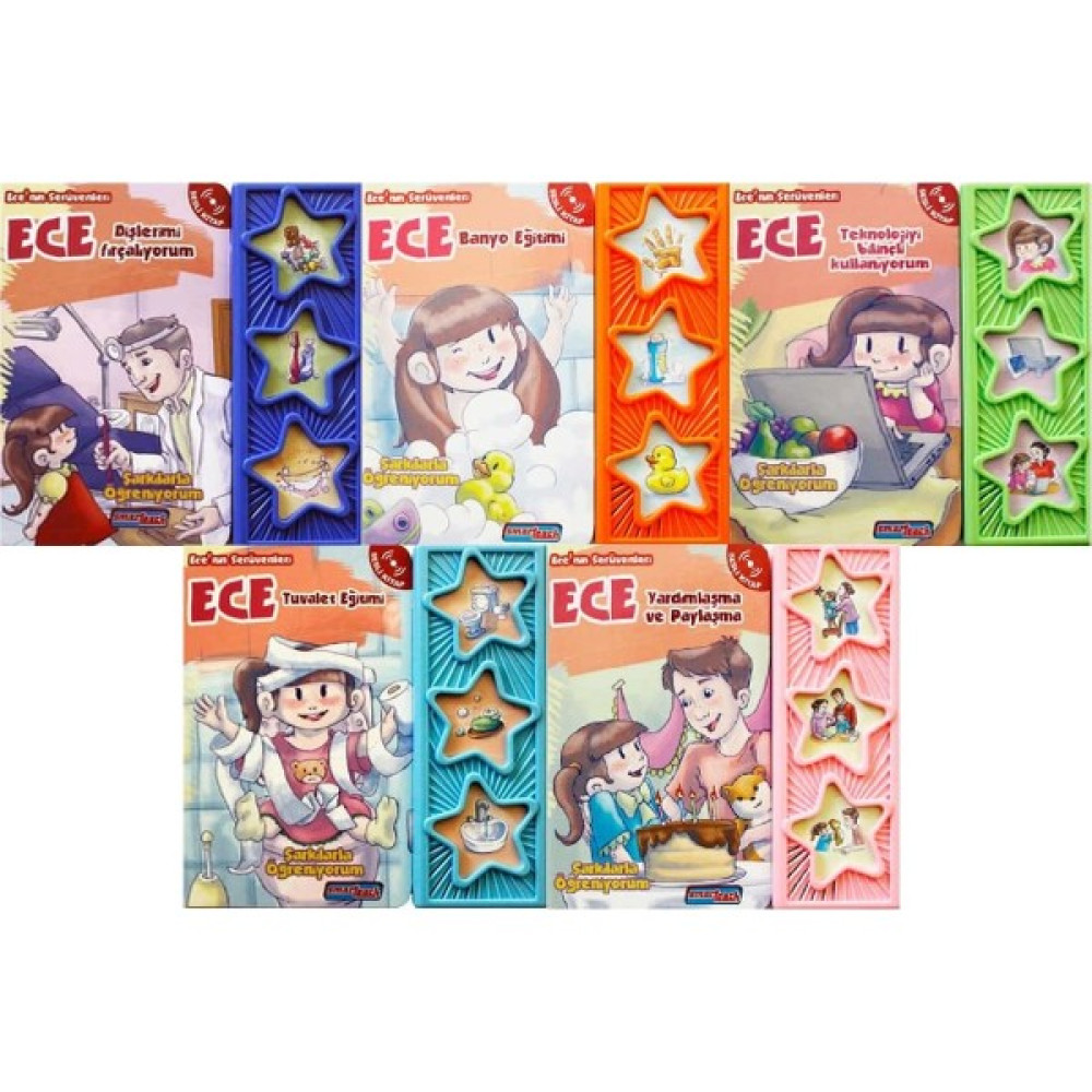 Smarteach Ece'nin Serüvenleri Eğitici Sesli Kitap Seti (5 Kitap) Okul Öncesi Eğitici & Öğretici Kitaplar Fiyatı