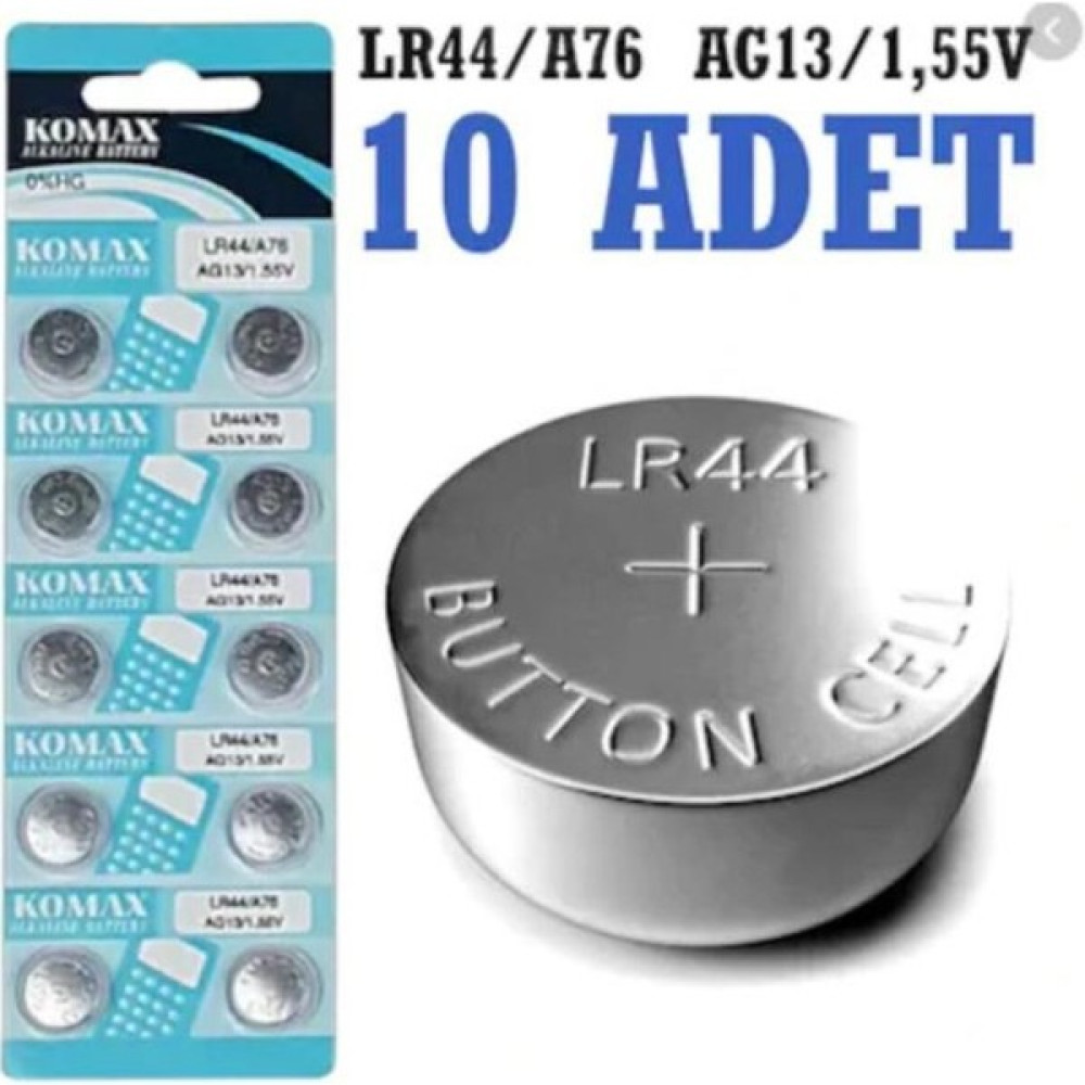 Smartfox Komax LR44 - AG13 1,55 V Alkalin Pil 10 Adet LR44 - 10'lu Diğer Fiyatı