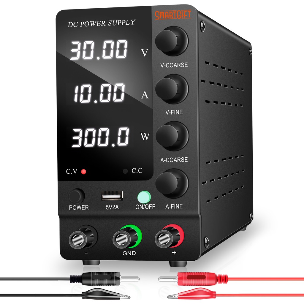 Smartgift 0-30V/10A Ayarlanabilir Dc Güç Kaynağı Voltaj Regülatörü (Geliştirilmiş Model)-Siyah Diğer Fiyatı